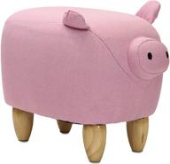 adorable pink pig ottoman - stylish furniture for nursery, bedroom, playroom, and living room decor - critter sitters 15-in. seat height логотип