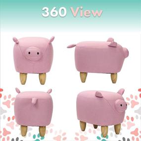 img 1 attached to Adorable Pink Pig Ottoman - Stylish Furniture for Nursery, Bedroom, Playroom, and Living Room Decor - Critter Sitters 15-in. Seat Height