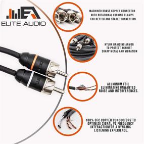 img 3 attached to 🔊 Premium Series Elite Audio 100% OFC Copper RCA Interconnects Stereo Cable, 2 Channel 3 Feet Cord (2 x RCA Male to 2 x RCA Male Audio Cable, Double-Shielded for Noise Reduction)