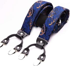 img 2 attached to Barry Wang Elastic Designer Men's Accessories - Suspender Necktie, Ties, Cummerbunds & Pocket Squares