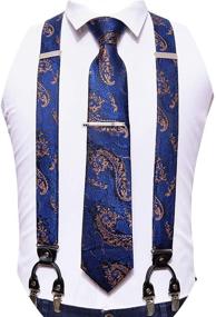 img 4 attached to Barry Wang Elastic Designer Men's Accessories - Suspender Necktie, Ties, Cummerbunds & Pocket Squares