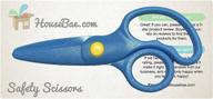 child safety scissors inch blue logo