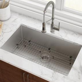 img 3 attached to Kraus KHU100-32 Standart PRO 16 Gauge Undermount 🚰 Single Bowl Stainless Steel Kitchen Sink, 32 Inch: Enhanced SEO