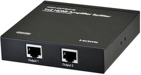img 3 attached to Монопрайс Moonrise HDMI удлинитель/разветвитель 1x2 - передача высокого разрешения через кабель Cat5e/6, разрешение 1920x1080p, 165 МГц/1,65 Гбит/с, золотистые HDMI-коннекторы (совместим с PS4/5, Xbox, Apple TV, Fire Stick, Roku, Blu-Ray Player) (108158)