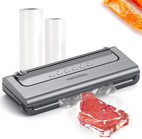 img 4 attached to MIMODAY Automatic Food Vacuum Sealer: Dry & Moist Modes, Cutter & 30 Bags Starter Kit - Compact & Easy to Clean