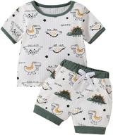 knnimorning tees outfits dinosaur two piece boys' clothing and clothing sets logo