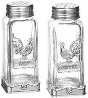 🐓 stylish ganz silver rooster salt & pepper shakers - decorative design logo