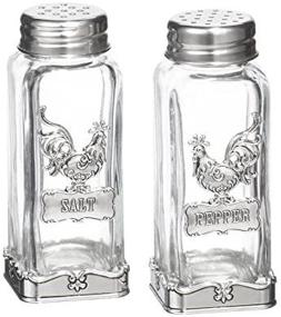 img 3 attached to 🐓 Stylish Ganz Silver Rooster Salt & Pepper Shakers - Decorative Design