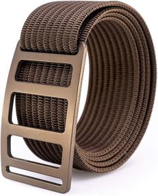 img 4 attached to Horizon Gunmetal Ultralight Black Strap Men's Accessories in Belts