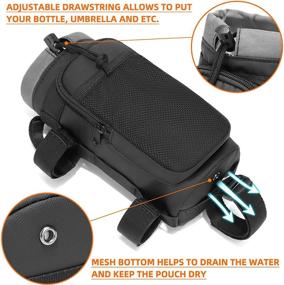 img 3 attached to 🚲 VENFOREST Bike Handlebar Bag: Lightweight, Waterproof Front Frame Storage for Road & Mountain Bikes - Large-Capacity Front Pack for Outdoor Cycling & Travel