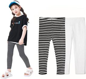 img 4 attached to Kids Bron Toddler Leggings 2Pack White