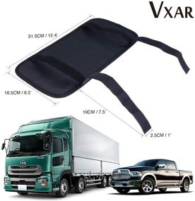 img 3 attached to VXAR Car Sun Visor Organizer Pocket Storage Pouch Case Leather Holder Portable (Black 3 Mesh)