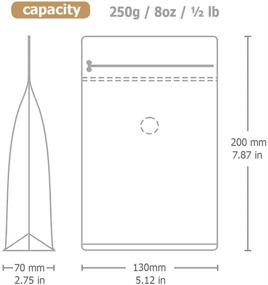 img 3 attached to Универсальные крафт-пакеты для кофе - вместимостью 0,5 фунта / 8 унций | Клапан и конструкция стойкой | 50 шт.