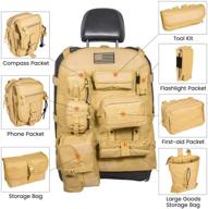 universal tactical seat cover molle seat back organizer storage bag multi-pocket for jeep wrangler jk jku jl jlu tj yj gladiator jt cherokee ford f150 toyota chevy dodge trucks us flag (yellow) logo