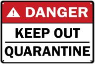 🚧 quarantine business aluminum sign - caution and safety notice logo