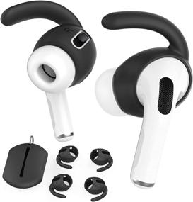 img 3 attached to AhaStyle 3 пары насадок для AirPods Pro с крючками и дополнительным карманом для хранения: совместимы с Apple AirPods Pro 2019 (черные)