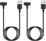 ⌚ cavn fitbit ionic charger cable - 2-pack replacement usb charging cord for smart watch logo