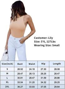img 1 attached to 👗 Women's Sleeveless Halter Leotard Bodysuits for Women's Clothing - Bodysuits
