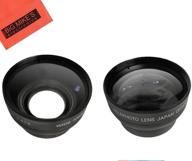 📸 43mm telephoto lens 2.2x + 43mm wide angle lens 0.43x with macro for canon vixia hf r80, hf r82, hf r800, hf r70, hf r72, hf r700, hf r30, hf r32, hfm40, hfm41, hfm50, hfm52, hfm400, hfm500 camcorder logo