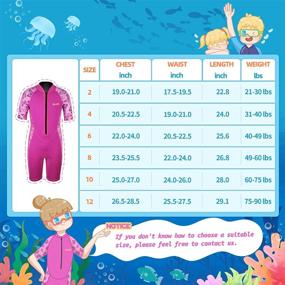 img 3 attached to Goldfin Kids Shorty Wetsuit 2mm Neoprene Suit for Youth Boys Girls Toddler Water Aerobics Swimming Diving Surfing