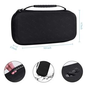 img 4 attached to 🎒 Ultimate Carrying Case for Nintendo Switch with Dual Screen Protectors, Joy Con Covers & Console Accessories