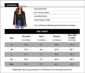 img 1 attached to 👩 GAMISOTE Women's Blazer Trentch: Elegant Workwear, Women's Clothing, and Suiting & Blazers