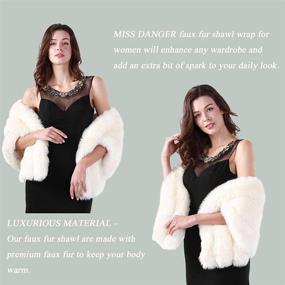 img 1 attached to ❄️ Winter Wedding Perfection: CHARMFUR Bridal Stoles - Exquisite Women's Accessories in Scarves & Wraps