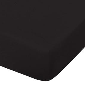 img 4 attached to 🛏️ NTBAY Microfiber Crib Fitted Sheet - Cozy and Soft Solid Color Toddler Bedding - Black - 28 x 52 Inches