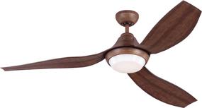 img 1 attached to 🔆 Monte Carlo 3AVOR56KOAD-V1 Avvo Modern 56&#34; Outdoor Ceiling Fan with LED Light, Hand Remote Control, and 3 Koa ABS Blades