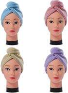 🔥 nktm 4-pack quick dry microfiber hair towel wrap for women and girls - twist head wrap and head towel set logo