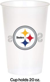 img 1 attached to Официально лицензированные пластиковые стаканы NFL с принтом Pittsburgh Steelers - комплект из 8 штук, вместимость 20 унций.