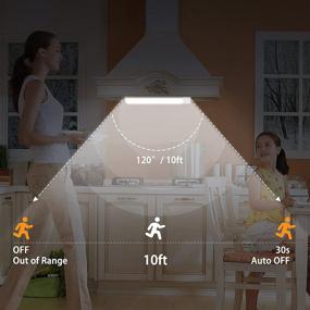 img 1 attached to 💡 Convenient Motion Sensor LED Under Cabinet Lights with USB-C Charging - Perfect for Closets, Kitchen, and Hallways - 3 Pack