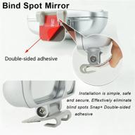 🚘 повысьте безопасность вождения с помощью пластикового корпуса автомобильного вспомогательного бокового зеркала для слепых зон от yasoko - двойное зеркало (правое, серебряное). логотип