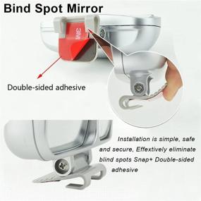 img 4 attached to 🚘 Enhance Driving Safety with YASOKO Plastic Housing Auto Auxiliary Blind Spot Mirror - Side-View Double Mirror (Right, Silver)