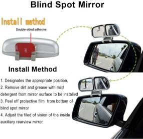 img 1 attached to 🚘 Enhance Driving Safety with YASOKO Plastic Housing Auto Auxiliary Blind Spot Mirror - Side-View Double Mirror (Right, Silver)