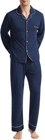 img 4 attached to 🌿 BAMBOO COOL Pajama Set for Men - Lightweight Sleepwear for Optimal Sleep & Lounge Comfort