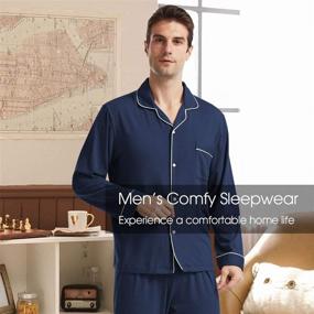 img 3 attached to 🌿 BAMBOO COOL Pajama Set for Men - Lightweight Sleepwear for Optimal Sleep & Lounge Comfort