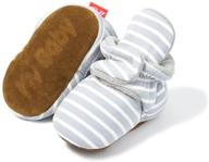 👶 super soft fleece booties: meckior infant baby shoes with grippers - cozy first boys' shoes for newborns and toddlers logo