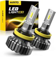 auxito h11 h8 h9 led лампы: 300% ярче, белый цвет без вентилятора - набор из 2 штук логотип