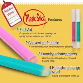 img 2 attached to 🌈 MagicStick Spot Stain Remover Pen – Ultimate Clothing Care Solution |Tough Stains, Complete First Aid (Pink-Mint 2 Pack) Random Color