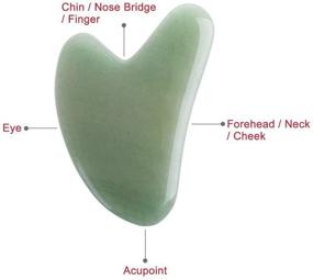 img 2 attached to 💚 ROSENICE Gua Sha Scraping Massage Tool Green Aventurine Jade for Natural Spa Acupuncture Treatment