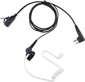 img 4 attached to 🎧 KS K-STORM RDM2020 Surveillance Acoustic Tube Earpiece Headset with Mic for Motorola CP200, CLS1110, CLS1410 - PU Material, Black