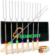 🔥 aoocan marshmallow roasting sticks, smores skewers for fire pit - set of 8 telescoping rotating smores skewers - hot dog roasting sticks for campfire, camping, bonfire, and grill logo