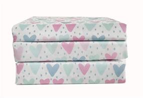 img 1 attached to 🛏️ Heart Sheet Multicolor Sleeping Partners - Kids' Home Store