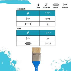 img 2 attached to 🖌️ Princeton Select Artiste 3750: Bristle Bright Paint Brush, 1-1/2 Inch, for Acrylic, Watercolor, and Oil