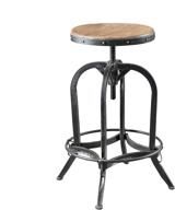 🪑 ckh natural fir wood finish adjustable barstool, 26-inch, 234615 by christopher knight home logo