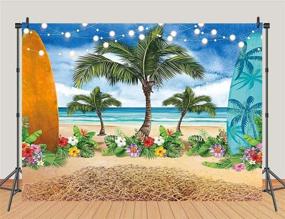 img 3 attached to 🌺 Vibrant Summer Tropical Flower Photography Backdrops: Capture the Magic of Beach, Seaside, Island Palm Trees, and Night Light Scenes to Elevate Your Wedding, Hawaii Pool Party, or Luau Theme Party Decoration! Studio Props Banner in 5x3ft