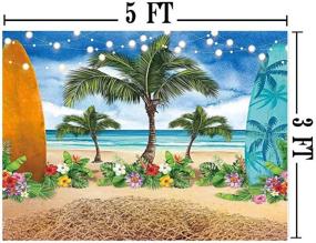 img 2 attached to 🌺 Vibrant Summer Tropical Flower Photography Backdrops: Capture the Magic of Beach, Seaside, Island Palm Trees, and Night Light Scenes to Elevate Your Wedding, Hawaii Pool Party, or Luau Theme Party Decoration! Studio Props Banner in 5x3ft