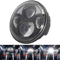 🏍️ мощный 5,75-дюймовый led-фара для улучшения гардиейских мотоциклов - черная, 1шт логотип