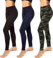 🏋️ women's high-waisted leggings - black seamless workout leggings for running, tummy control, yoga pants - regular and plus sizes logo